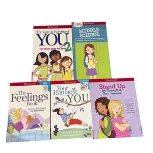 American Girl Feelings Middle School Body Happiest Bullying Book Lot of 5